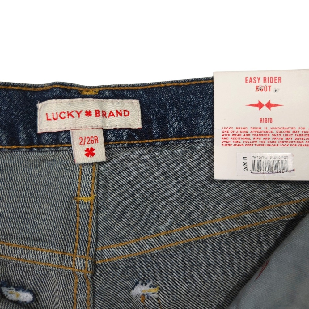 Lucky Brand Easy Rider Bootcut Jeans Medium Wash KND Stretch Denim 2/26R - Picture 7 of 11